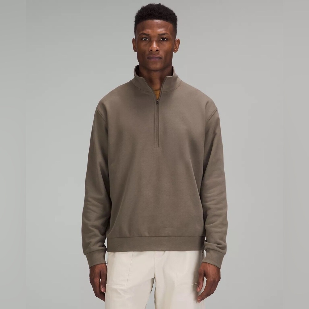 Lululemon Men’s French Terry Half Zip in Nomad sz XL